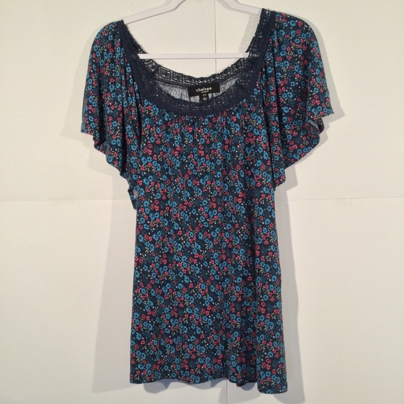 Chelsea Studio Tops - Paisley Floral Tunic Blouse Chelsea Studio